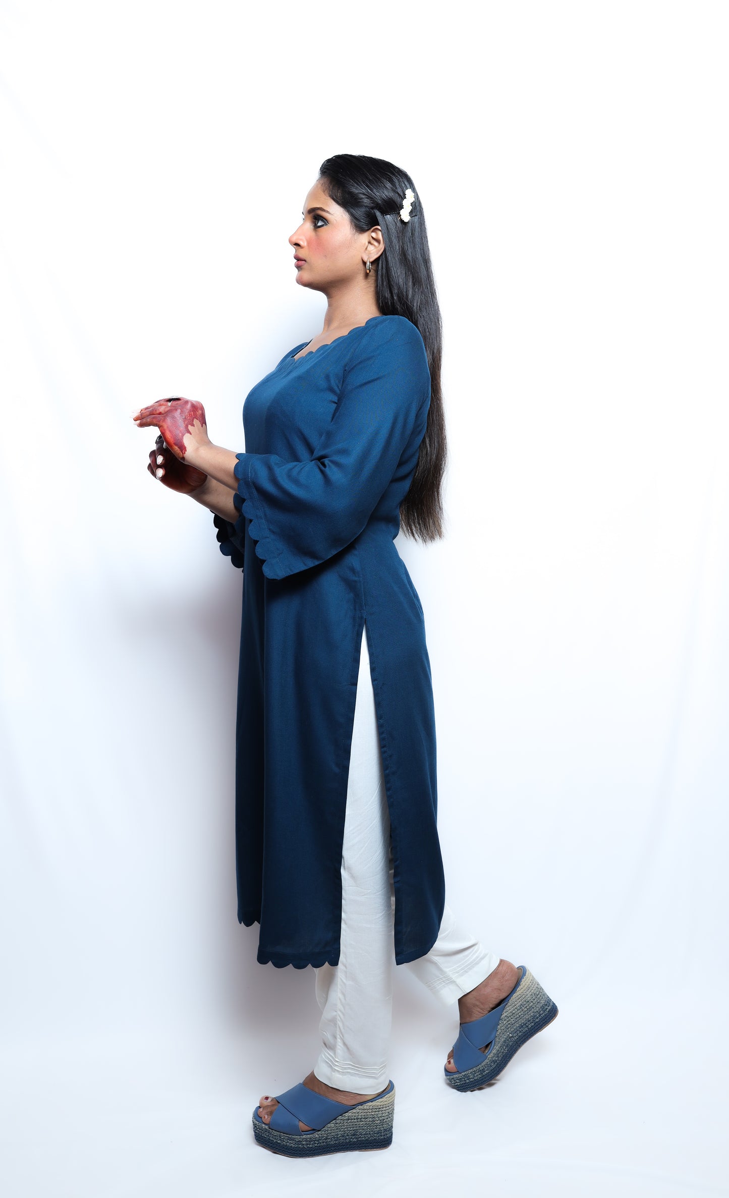 Dark Navy Blue Kurti