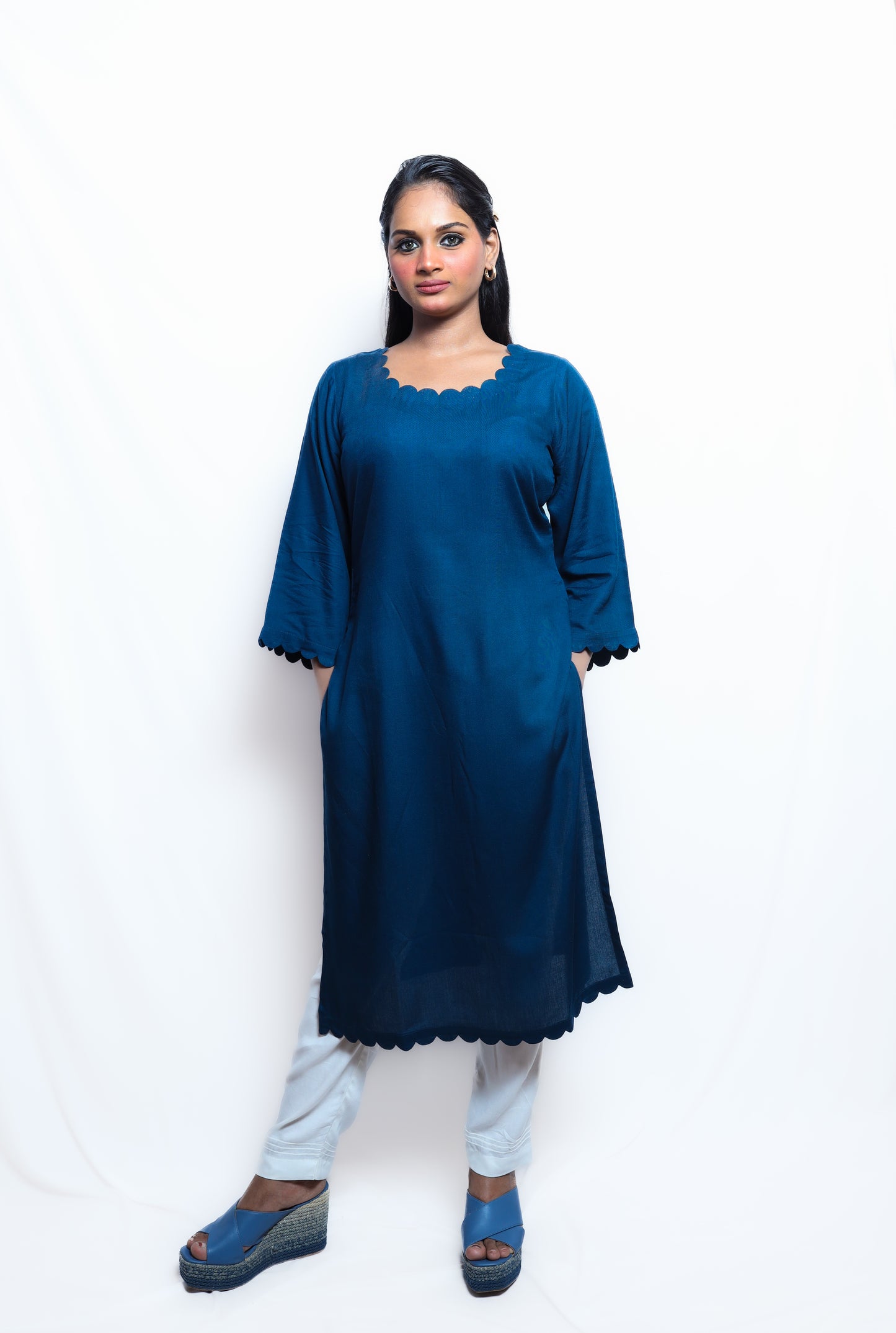 Dark Navy Blue Kurti