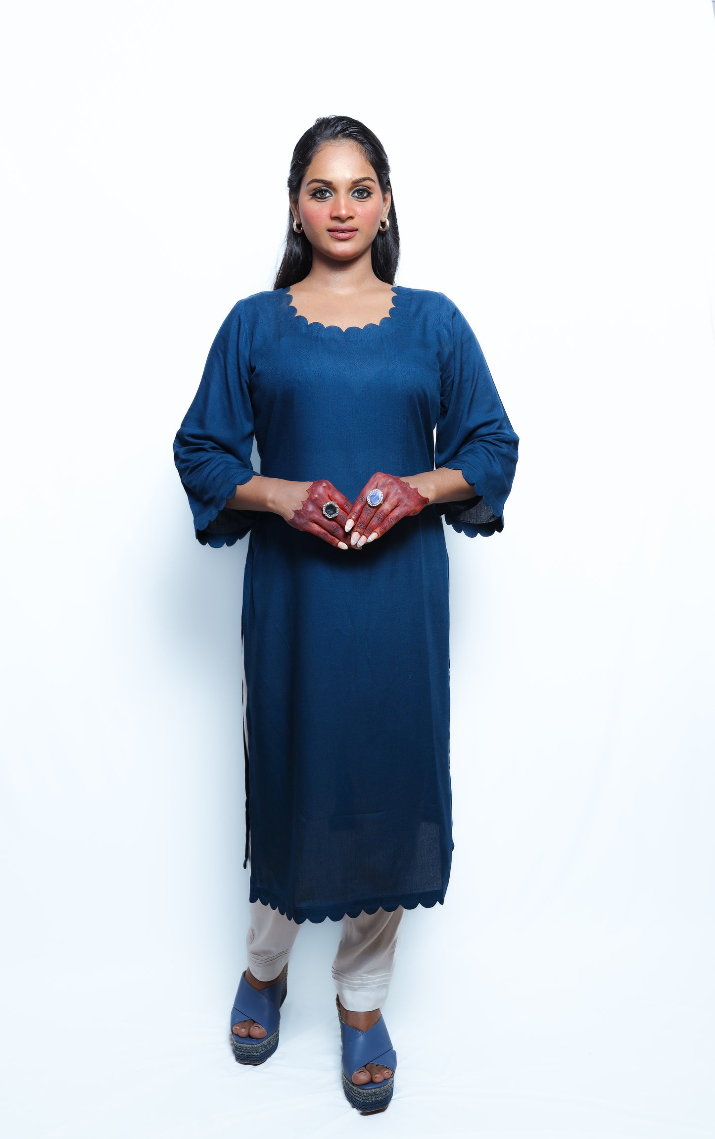 Dark Navy Blue Kurti