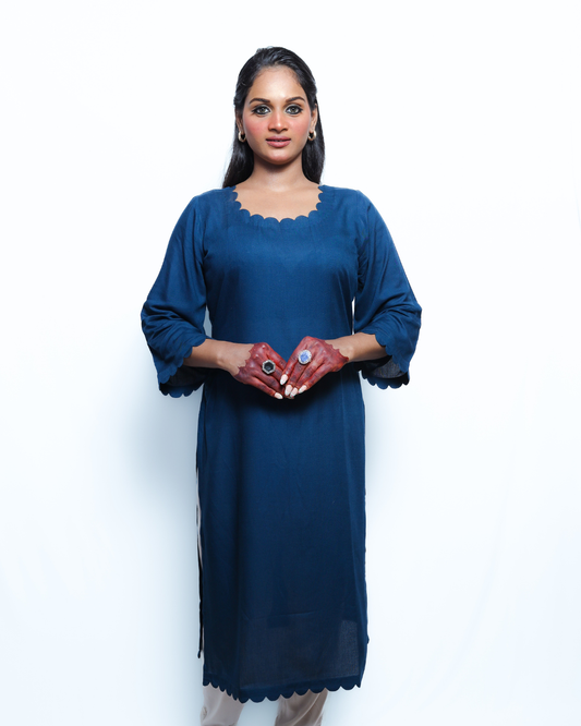 Dark Navy Blue Kurti