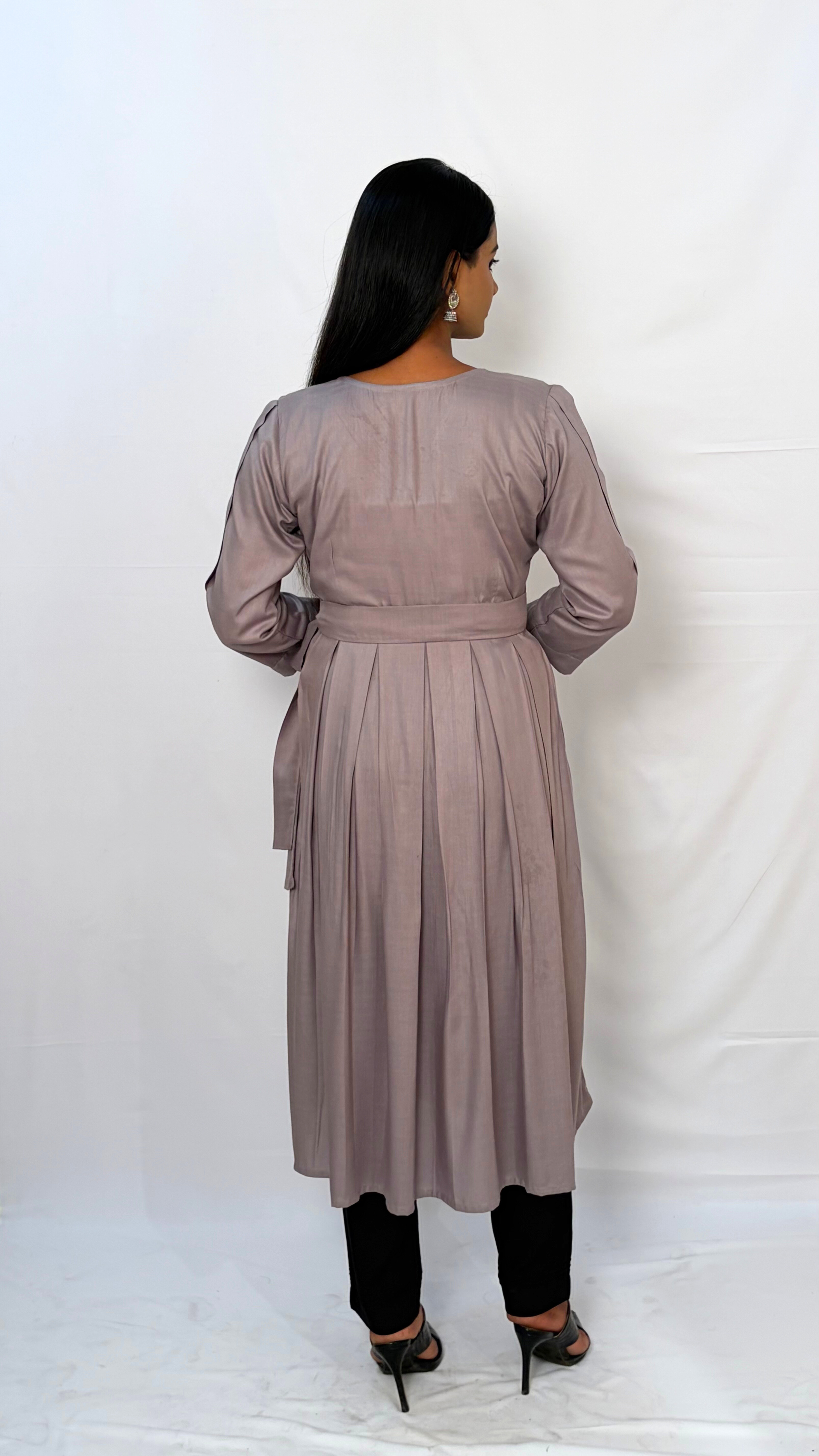 Grey Ribbion Frock