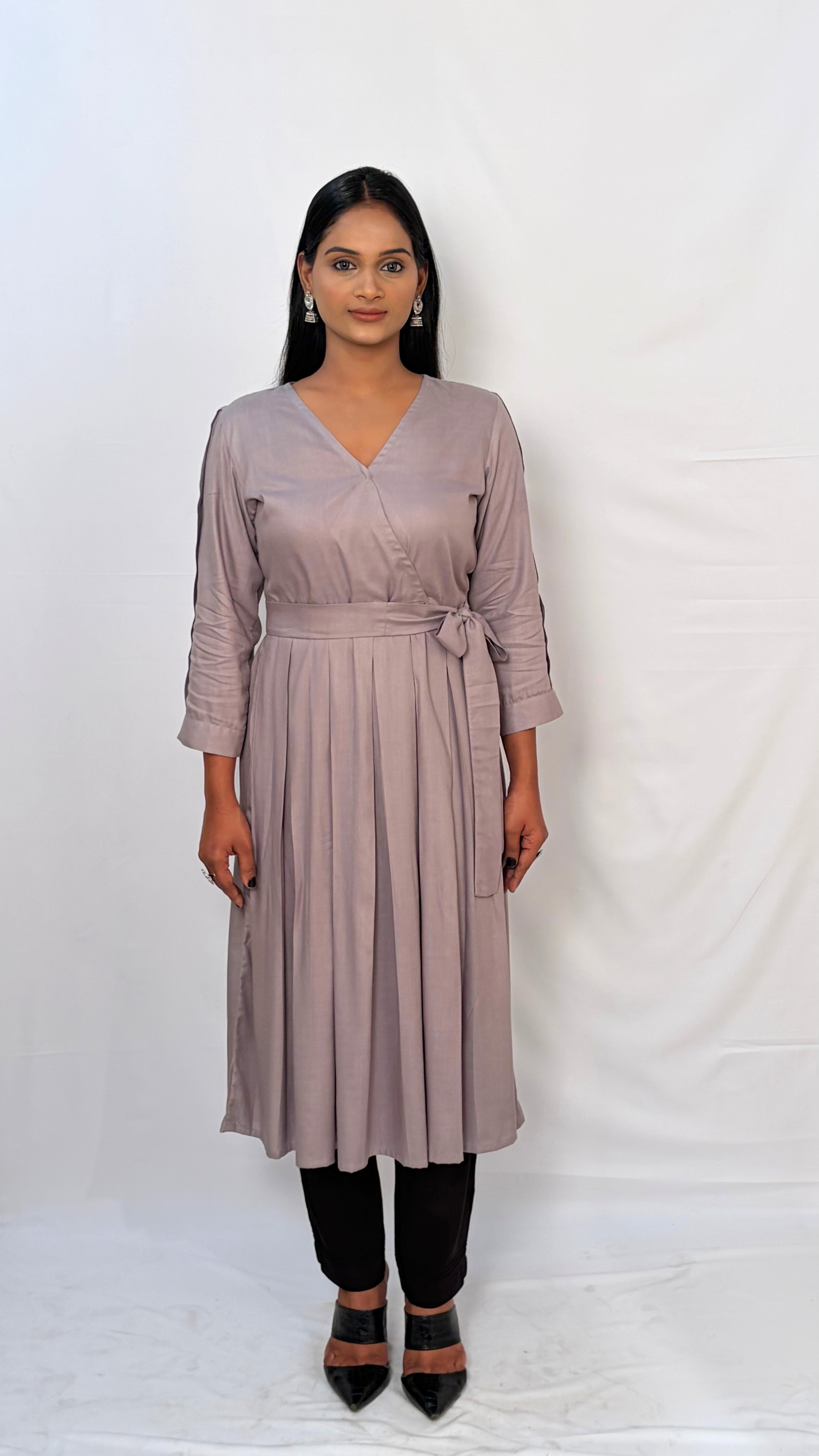 Grey Ribbion Frock