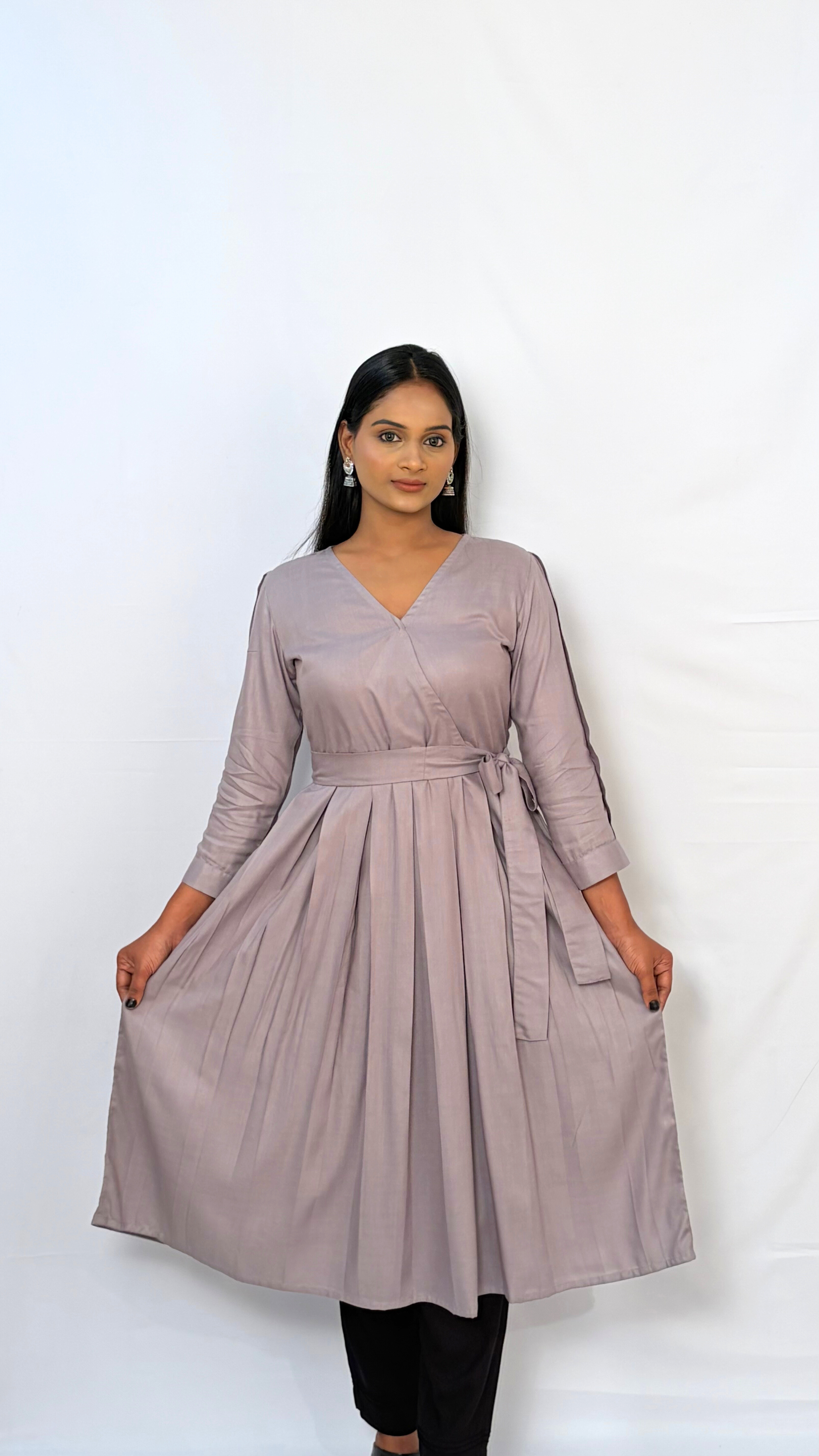 Grey Ribbion Frock