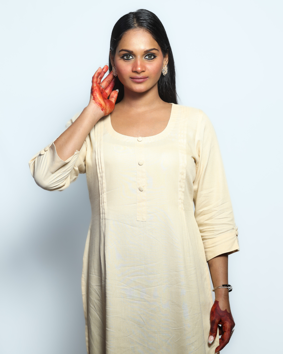 Cream Kurti