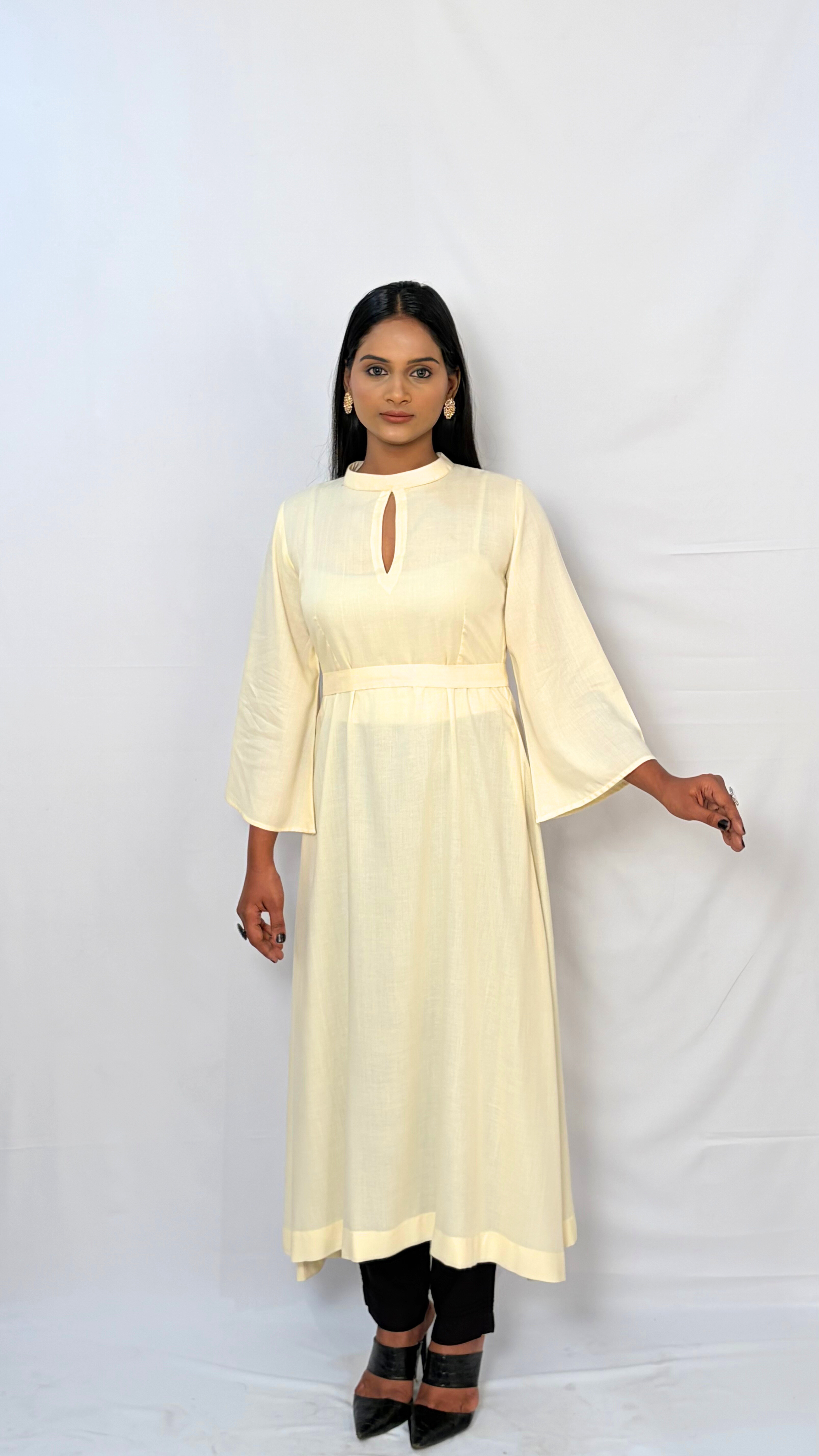 Cream Kurti
